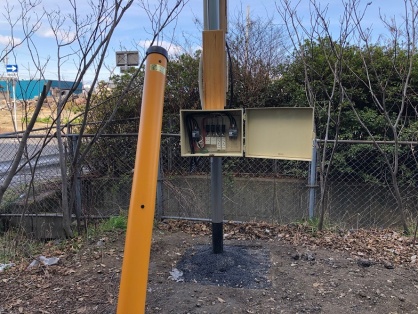 愛知県清須市の仮設現場にて仮設電源（動力・電灯）の引込電気工事NO.4
