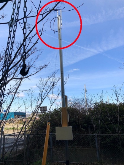 愛知県清須市の仮設現場にて仮設電源（動力・電灯）の引込電気工事NO.4
