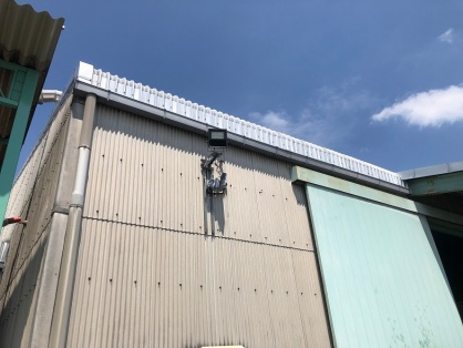 駐車場投光器の取替電気工事