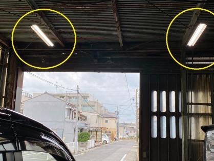 工場での照明器具取替電気工事