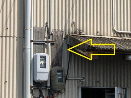 ブラケットの取付電気工事