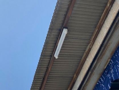 軒下照明の取替電気工事
