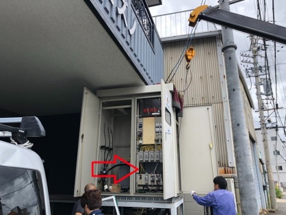 機械設置に伴うトランス及び電源ブレーカー増設電気工事